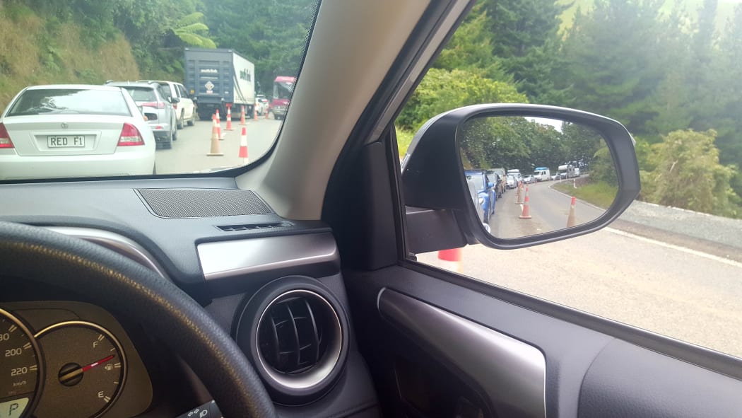 Lengthy traffic delays marked the journey over the Takaka Hill in March, when it was open only for a short time each morning and night.