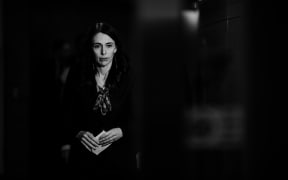Prime Minister Jacinda Ardern attending a conference after David Clark announced he was resigning as health minister on 2 July, 2020.