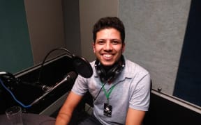 Comedian Ally Baharoon in RNZ Auckland.