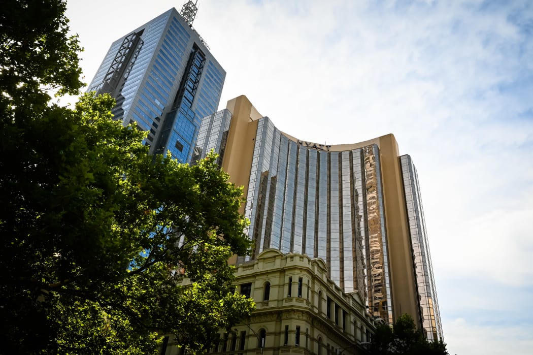 The Grand Hyatt hotel in Melbourne is one of the city's hotels being used for quarantine.