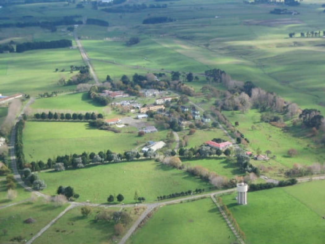 An aerial view of Lake Alice Psychiatric Hospital