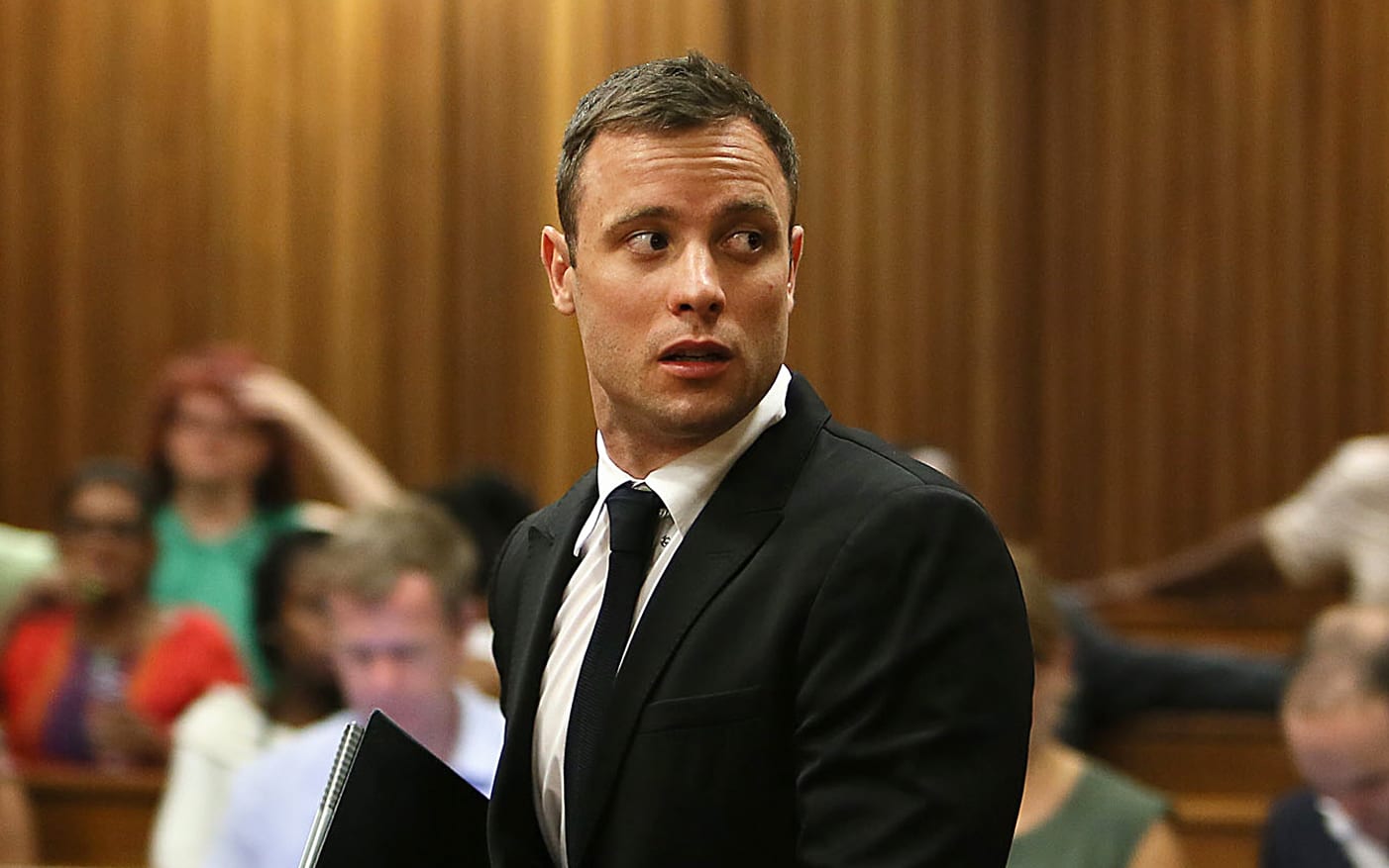 Oscar Pistorius during sentencing at the High Court, Pretoria, in October 2104.