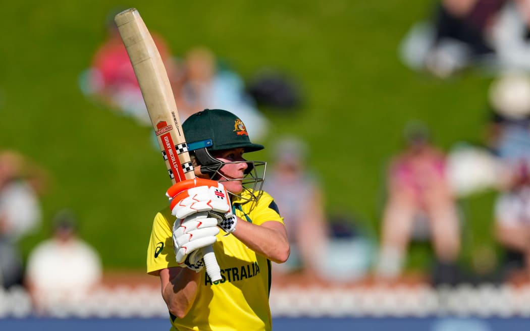 Beth Mooney of Australia bats.