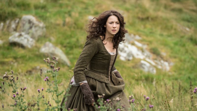 Outlander, season 2, episode 1, starring Caitriona Balfe as Claire.