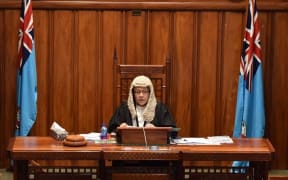 The Speaker of Fiji's Parliament, reconvened in 2014 after the 2006 coup. Jiko Luveni is Fiji's first female in the role.
