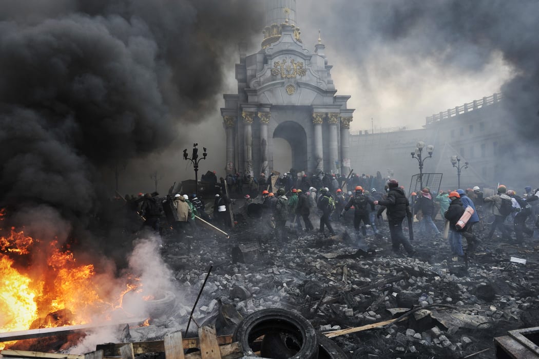 President claims progress on Kiev riots | RNZ News