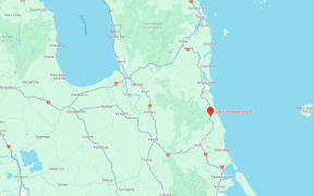 A map showing the location of the Waihi Whangamata Road / State Highway 25.