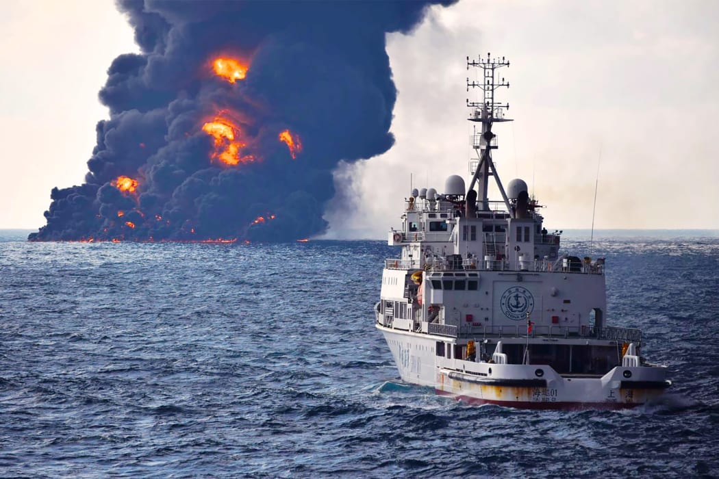 The Sanchi oil tanker sank on Sunday and officials say all its crew members are dead.