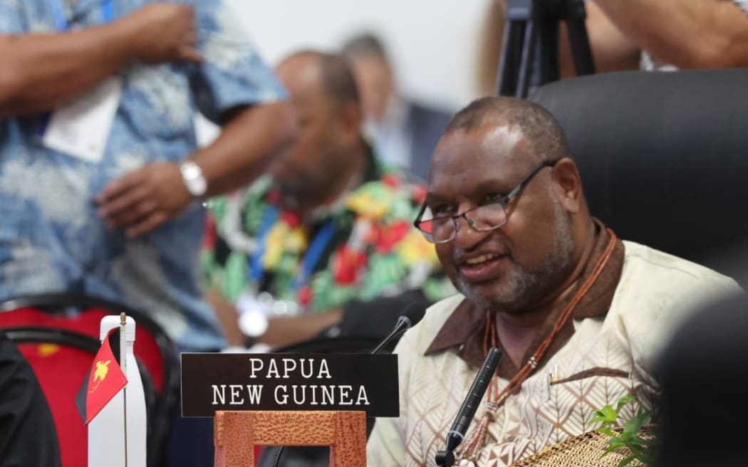 James Marape at the 53rd Pacific Islands Forum Meeting in Tonga. 29 August 2024