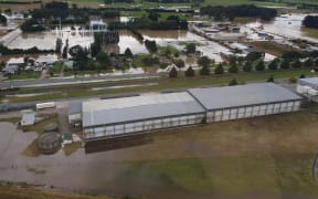 The Southland town of Mataura as it appeared from the air on Wednesday afternoon. February 2020