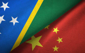 Solomon Island and China flags together