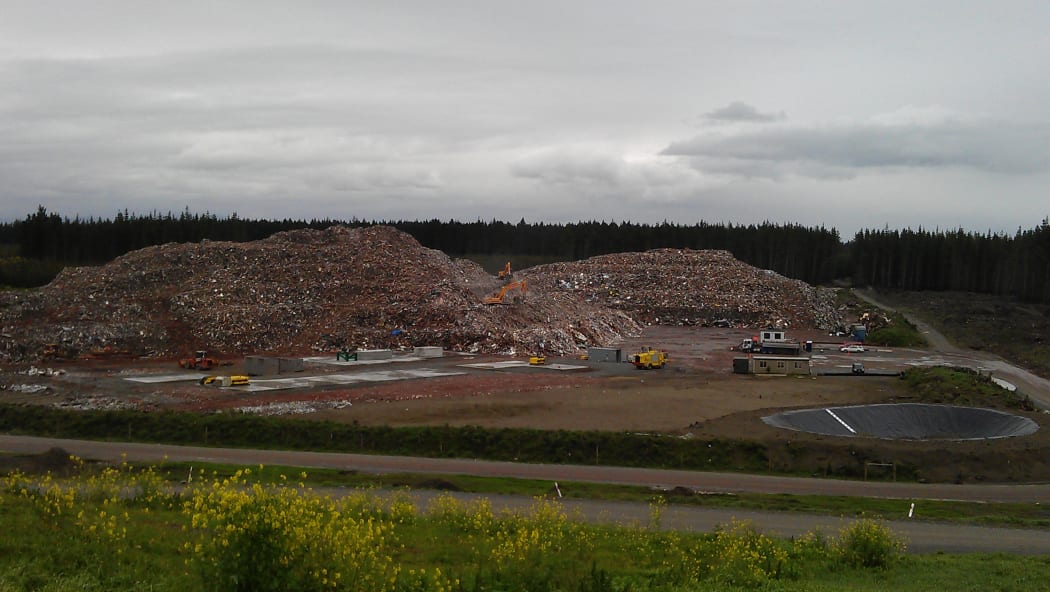 About 300,000 tonnes of demolition rubble.