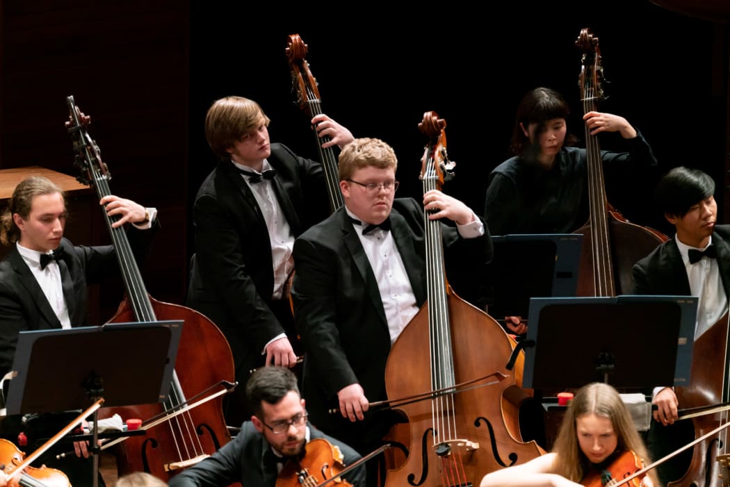 Double basses of National Youth Orchestra