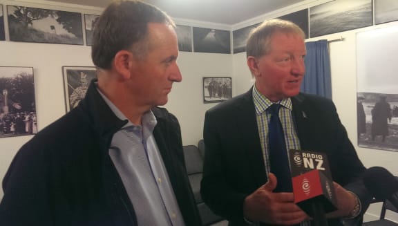 Prime Minister John Key and Conservation Minister Nick Smith in Kaikoura.