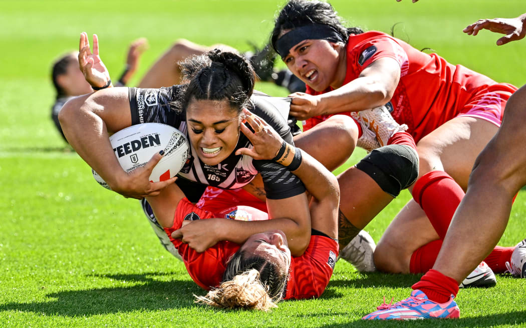 Otesa Pule of New Zealand. Kiwi Ferns v Mate Ma’a Tonga at Eden Park, Auckland, New Zealand on Saturday 21 October 2023. Photo credit: Alan Lee / www.photosport.nz