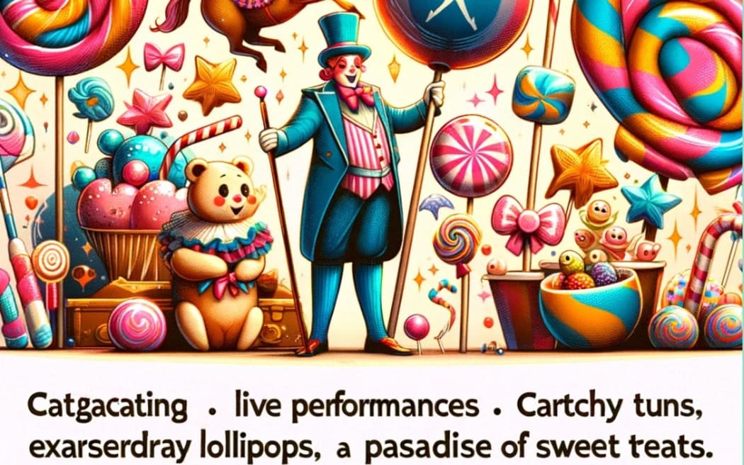 A promotional image from Willy's Chocolate Experience website, littered with spelling errors.