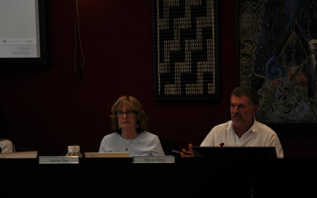 Tasman District Council CEO Leonie Rae and mayor Tim King.