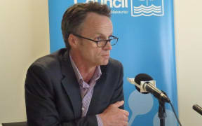 Auckland Council's finance general manager Matthew Walker at today's presentation of the transport funding survey.