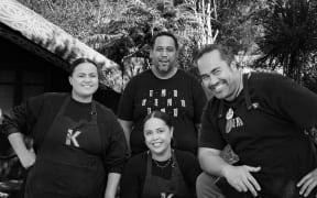 From left: Karena and Kasey Bird, Irihei Walker, and Jamus Webster.