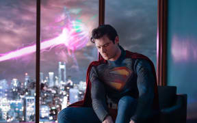 Scenes from the new Superman movie, 2025.
