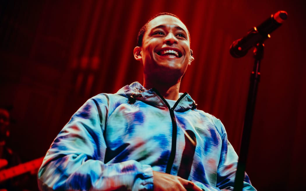 British rapper Loyle Carner played to a packed Auckland Town Hall on 29 July, 2023.