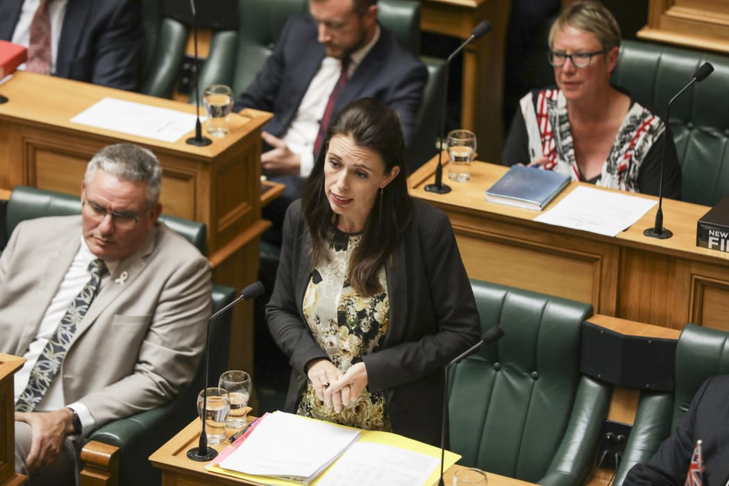 Prime Minister Jacinda Ardern debating in The House