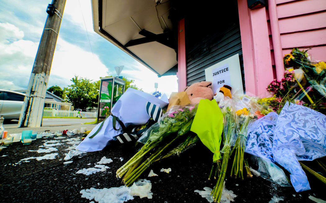 Flowers laid in memory of Janak Patel