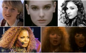Chynna Phillips, Sinead O'Connor, Madonna, Janet Jackson, and Nancy and Ann Wilson of Heart.