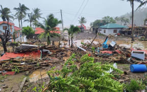 This handout photo taken on November 9, 2025 and released by the Pandan Municipal Disaster Risk Reduction and Management Office (PANDAN-MDRRMO) shows a destroyed house as Super Typhoon Fung-wong hit the coast in Pandan, Catanduanes province.  (Photo by Handout / Pandan Municipal Disaster Risk Reduction and Management Office / AFP) / RESTRICTED TO EDITORIAL USE - MANDATORY CREDIT "AFP PHOTO / PANDAN MUNICIPAL DISASTER RISK REDUCTION AND MANAGEMENT OFFICE(PANDAN MDRRMO)" - HANDOUT - NO MARKETING NO ADVERTISING CAMPAIGNS - DISTRIBUTED AS A SERVICE TO CLIENTS