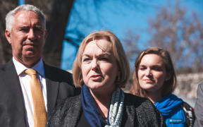 National Party leader Judith Collins announcing the party's Hawke's Bay Hospital election promise on 8 September, 2020.