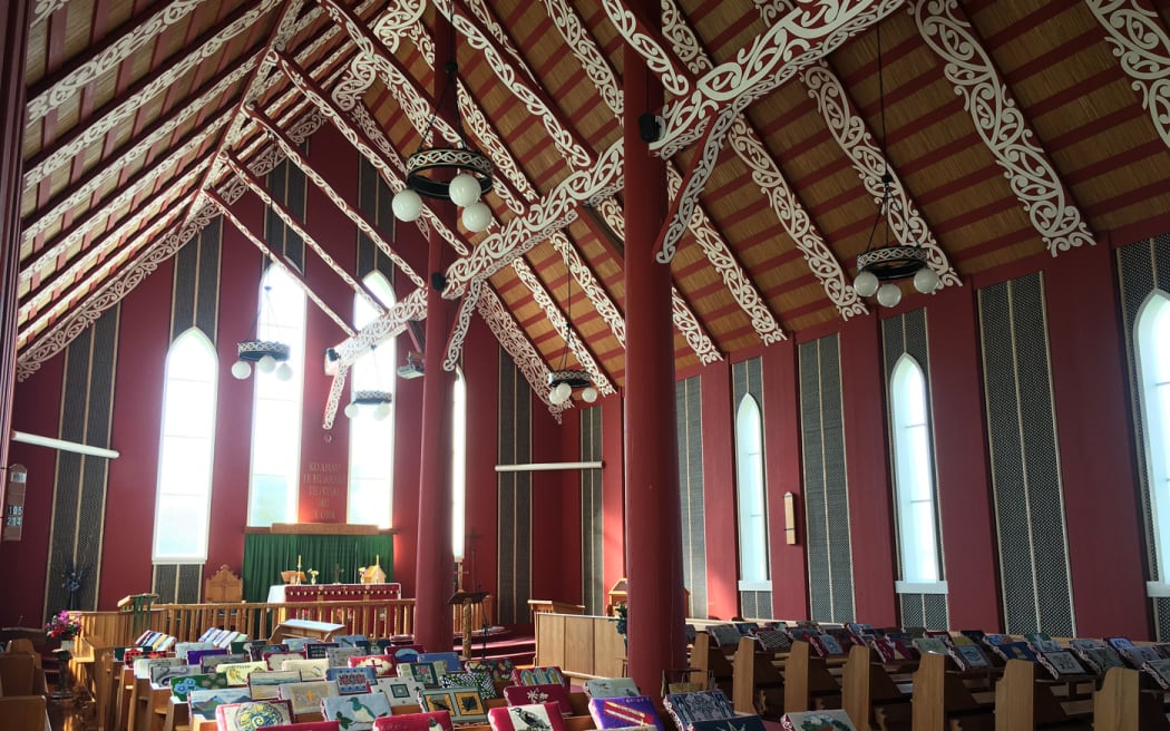 Inside the Rangiātea Church.