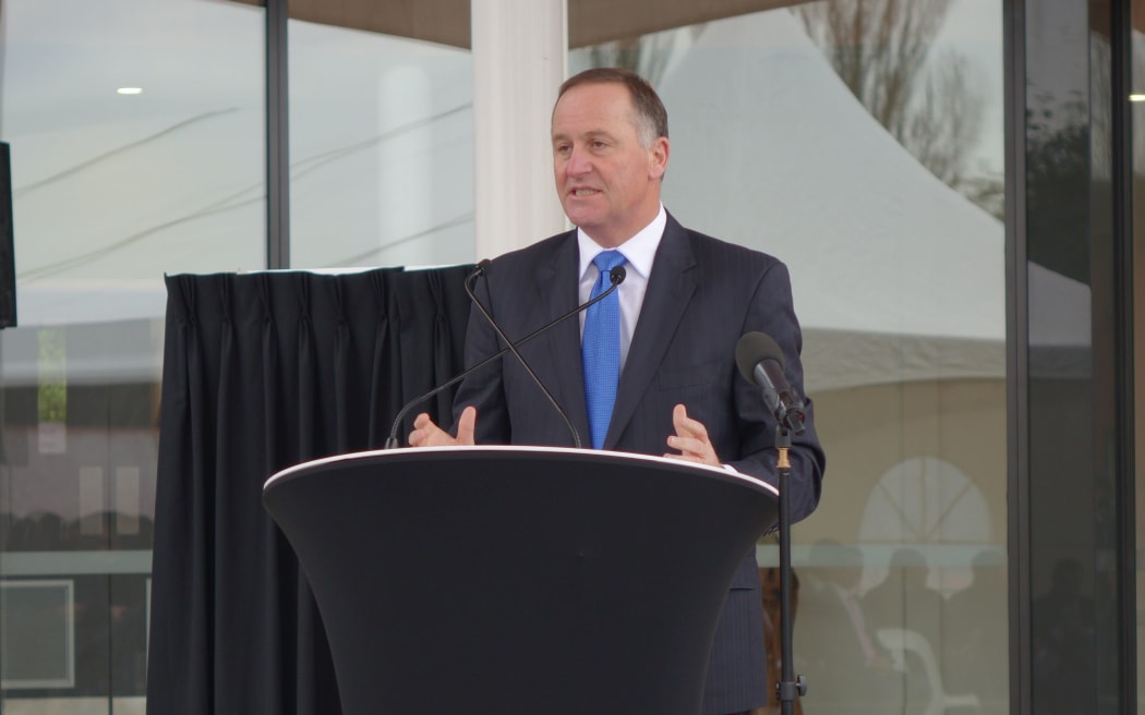Prime Minister John Key at the opening of the refugee centre.