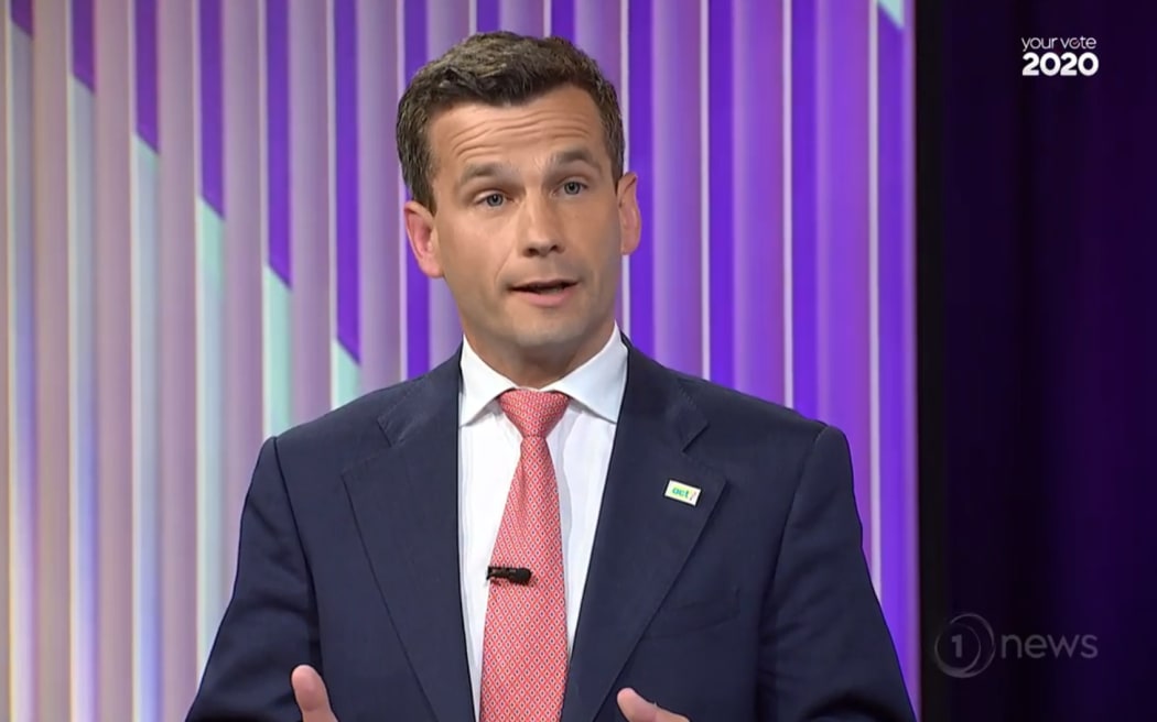 ACT leader David Seymour during the minor parties' debate.