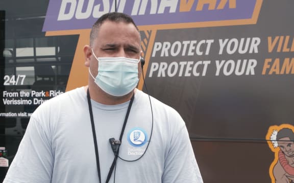 William Apa, site leader at Otāhuhu's pop-up vaccination centre.