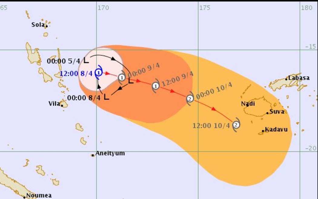 Cyclone Keni threat map issued early Monday morning