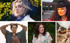 Top left-right: Holly Arrowsmith, winner APRA Best Country Music Song for ‘Blue Dreams’ and Tami Neilson, recipient of Country Music Honours for Contribution to Country Music in Aotearoa.
Bottom: Byllie-jean, Nicola Mitchell and Theia, winners of the Country Music Honours MLT Songwriting Award for ‘Wā/Time’.