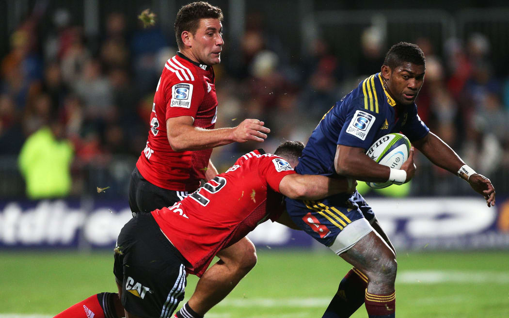 Highlanders vanquish Crusaders in Super Rugby match.