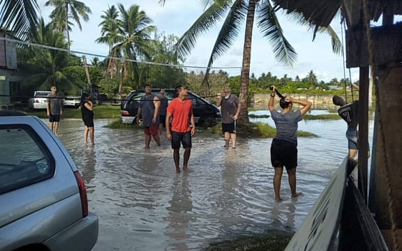 King tide in Tarawa, Kiribati, Friday 30 August 2019.