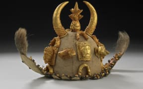 A ceremonial cap worn by courtiers at coronations is among the items that will be loaned back to Ghana.