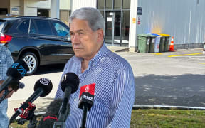 Foreign Minister Winston Peters at Whenuapai Airbase.