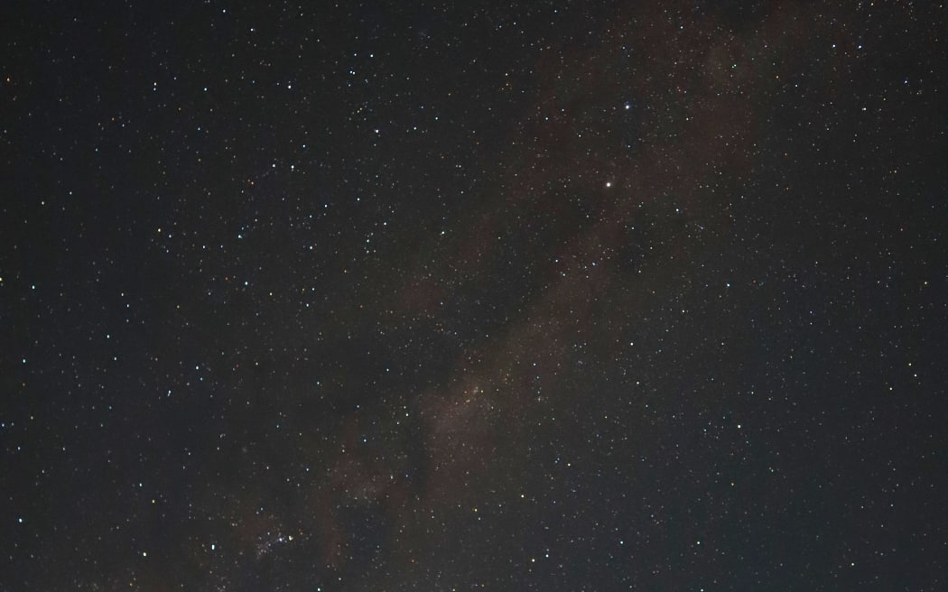 A long exposure shot of the starry night sky and the Milky Way.