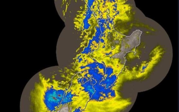 MetService rain radar on Tuesday 12 July 2022.