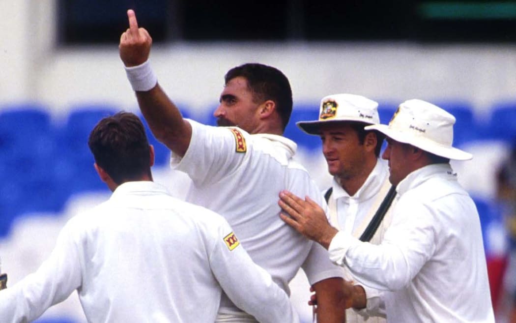 Former Australia pace bowler Merv Hughes was always combative on the pitch.