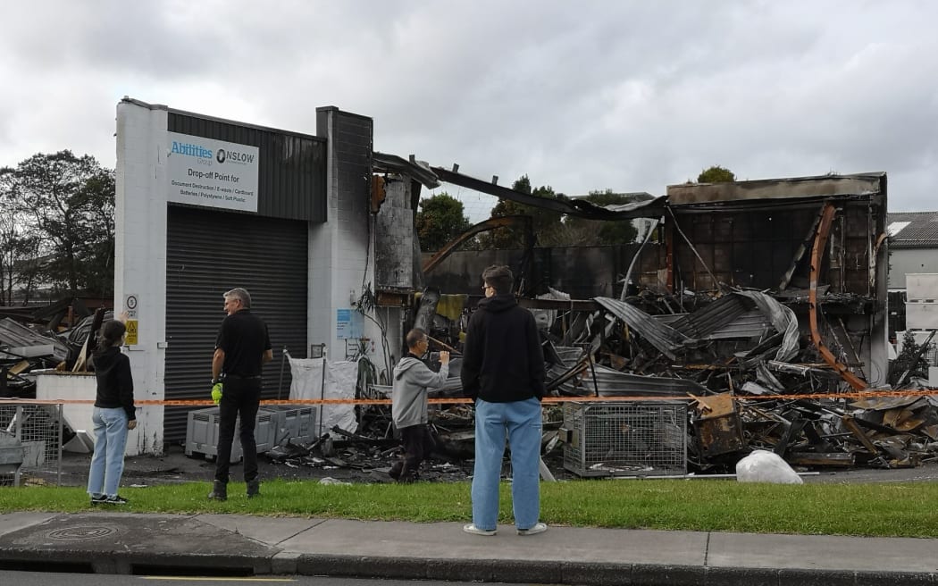 The Abilities Group recycling plant in Glenfield burnt down on Thursday night.