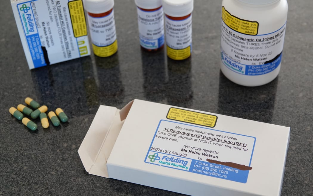Helen Watson takes 23 pills a day for pain relief, to help her sleep, and to control her mood.