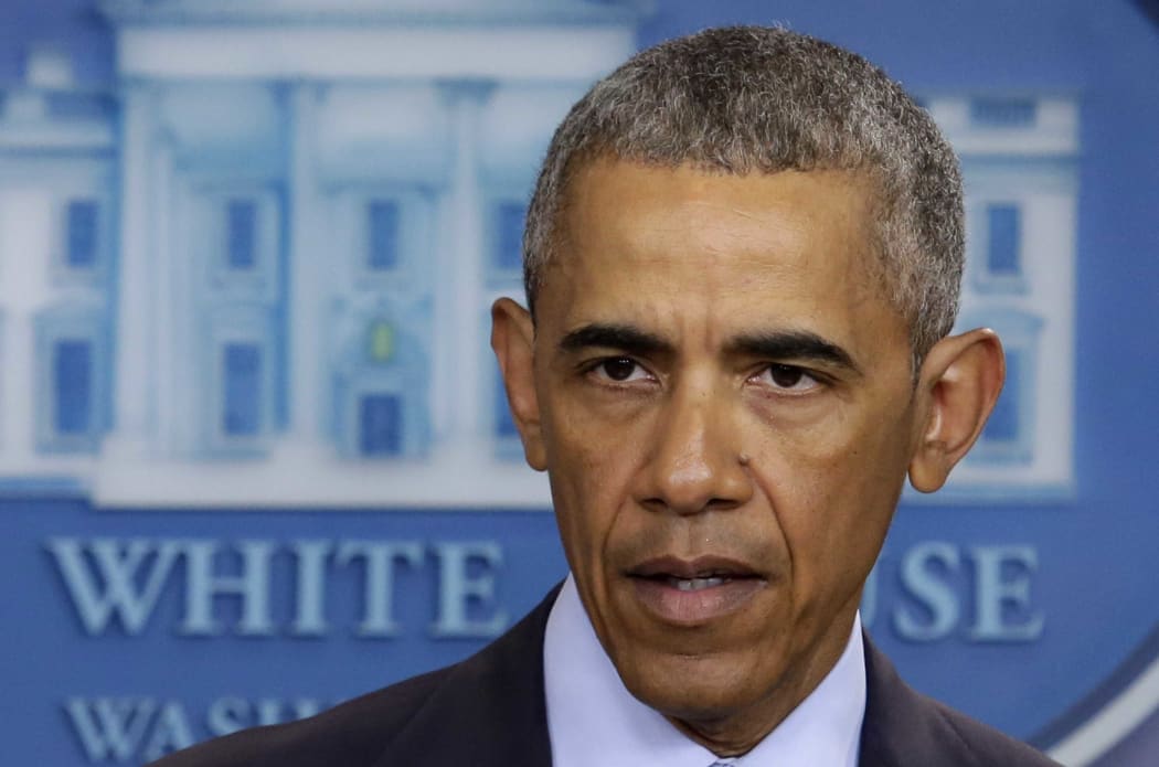 S President Barack Obama makes a statement on the mass shooting at an Orlando, Florida nightclub in the White House Briefing Room in Washington, DC on June 12, 2016.