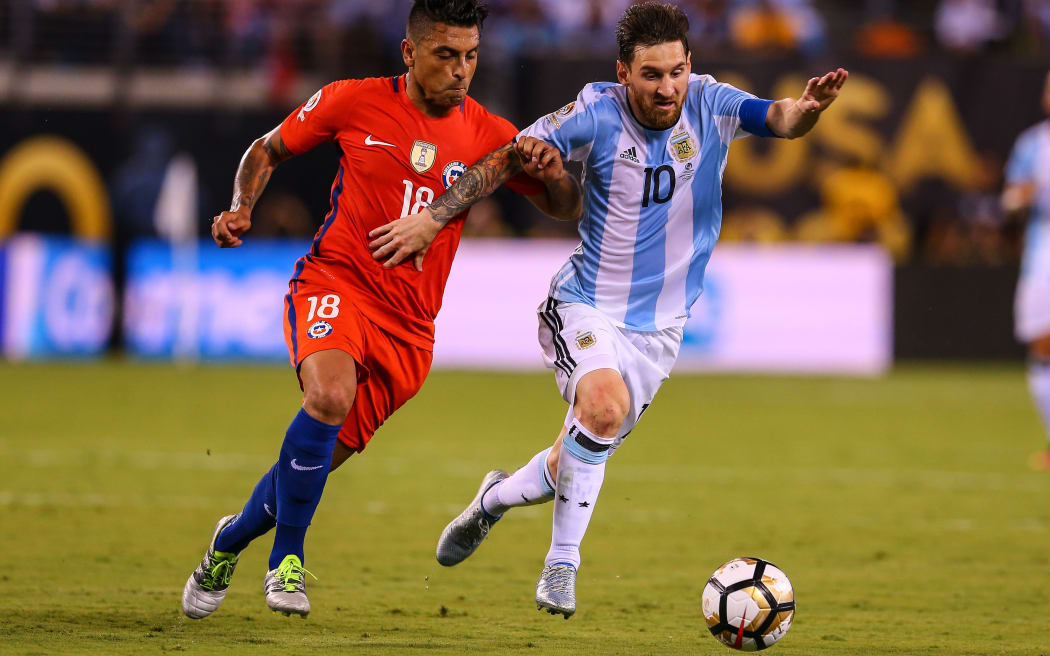Lionel Messi (right) and his Argentina side could play the All Whites for a place at the 2018 World Cup.