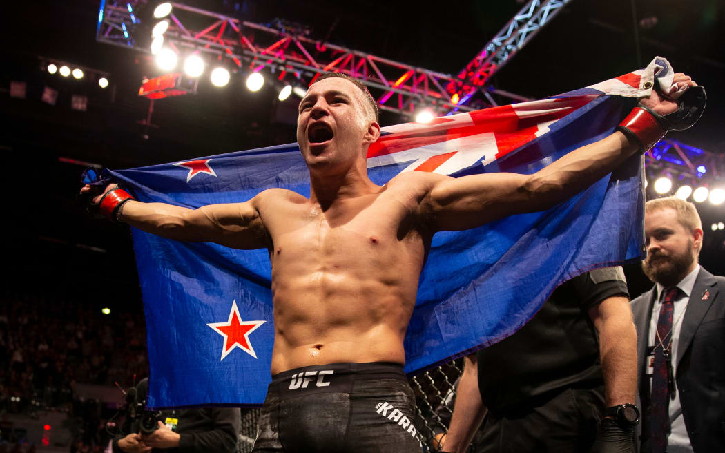 Kai Kara-France after his win against Tyson Nam in 2020.