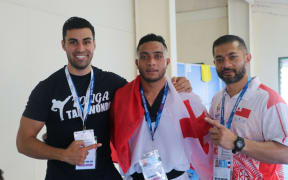 Pita Taufatofua, Moala Takelo and Master Paula Sitapa.