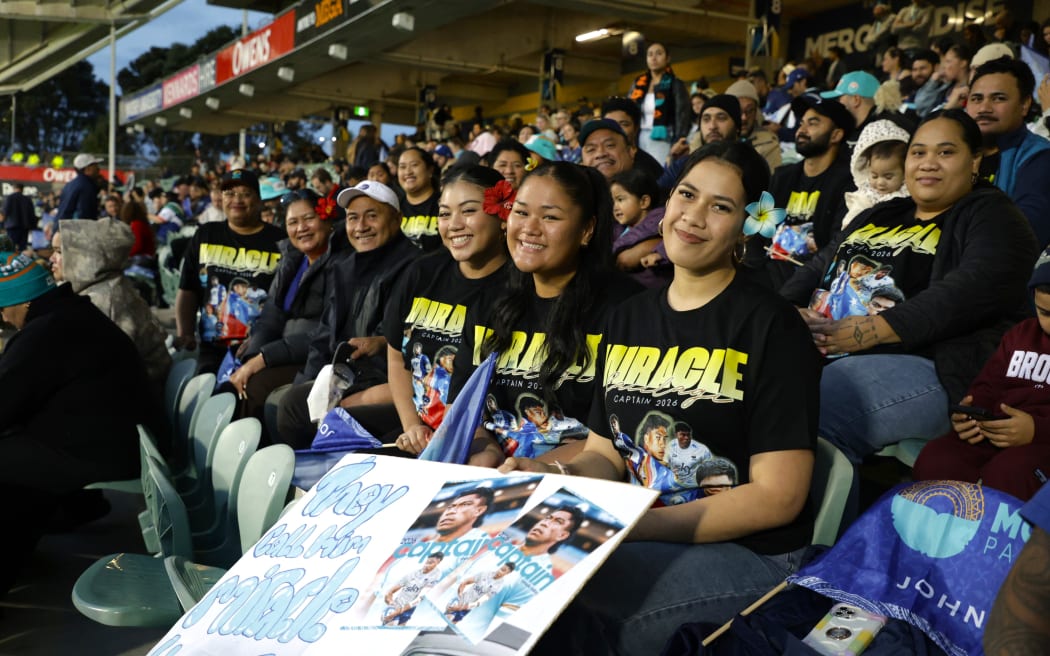 Fans at the last Moana Pasifika home game.